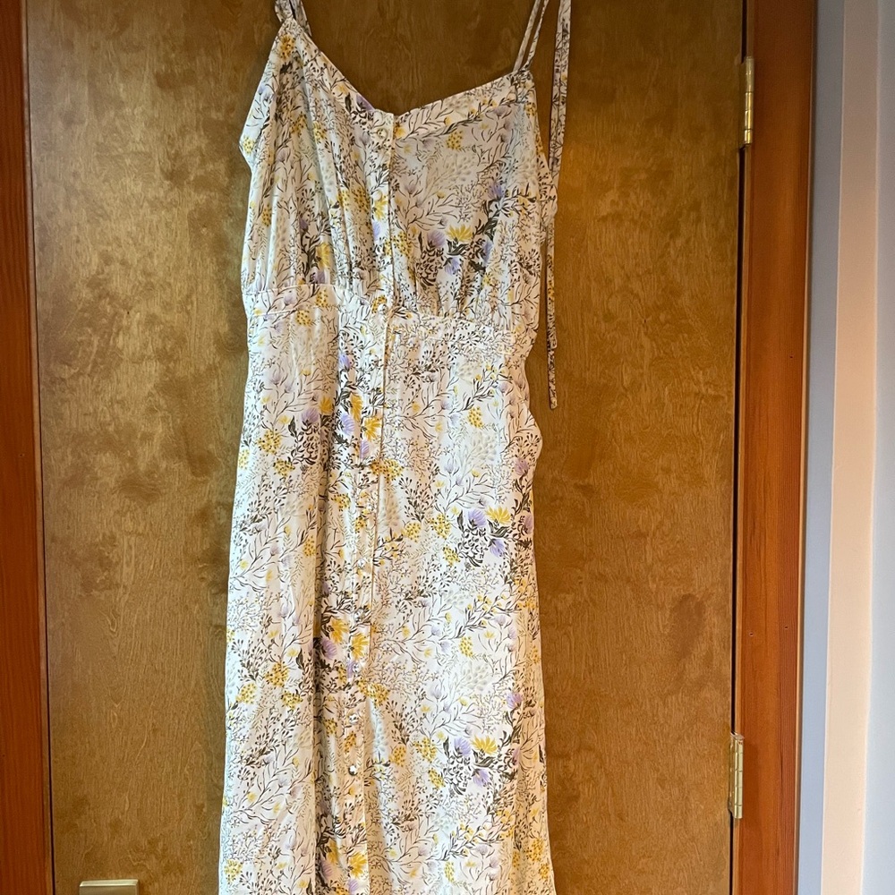 Forever 21 Gold Spaghetti Strap Maxi Sundress